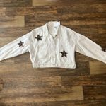 POL White Jean Jacket with Star Accents NWT Photo 1