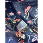 Fun2Fun Stitch Fix Top Small Navy Floral Blouse 3/4 Sleeve NWOT Blue Photo 6