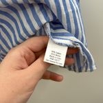 Sonoma  Blue White Striped V Neck Top Women’s Size Large Short Sleeve Casual‎ Photo 3