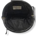 Vintage Metallic Pewter Bronze Patchwork Color Block Cross Body Leather Bag Black Photo 5