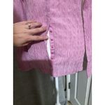 Princess Polly  Textured Button Down Shirt Pink Long Sleeve Collared Top Size 4 Photo 2