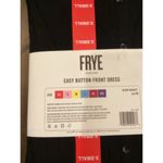 Frye  Ladies Button Front sleeveles long Midi maxi Dress Size extra small black Photo 2