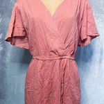 Lane Bryant - Pink, V-Neck, Glitter Stripes Blouse Photo 0