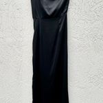 NWT Nonchalant Label Hi Low Hem Satin Dinah Maxi Dress Black Women's Size XS Photo 2