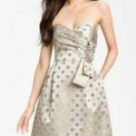 Eliza J  Embellished Strapless Metallic Satin Party Bridesmaid Dress Size 6 New Photo 0