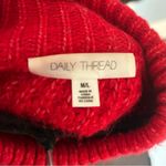 299. Daily Thread cropped, high neck, soft fair isle sweater Red Size M Photo 5