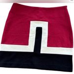 Kenar Color block Red, Black, and White Women's Skirt sz6 retro 70’s Photo 0