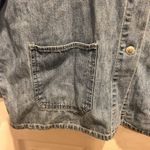 Maurice's Vtg  Women’s Large Denim Button Front Long Shirt Chore Jacket‎ Pockets Photo 3