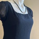 INC Tessuto Black Maxi Cap Sheer Sleeves Dress Slit 18  On Side Sz 6 Zip … Photo 1