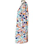 CECILIE COPENHAGEN Mirna Dress Mini Shift Ivory Blue Orange Floral Large NWT Photo 3