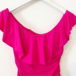 La Blanca NEW  Ginger Off the Shoulder One-Piece Swimsuit Pink Ruffle Size US 4 Photo 1