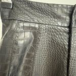 Faux Crocodile High Waist Shorts NWOT Black Size M Photo 5