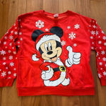 Disney  Mickey Mouse Light Up Ugly Sweater Christmas Sweatshirt Size L Photo 0