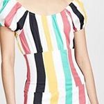 NEW Caroline Constas Calla Mini Dress Multi Color Stripes Size Small Pink Photo 0