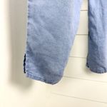Flax Linen Tapered Leg Pull On Pants Size Large Periwinkle Blue Lagenlook Photo 2