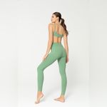 Booty By Brabants Sage Green Textureless Leggings Photo 4
