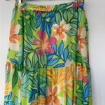 Flying Tomato Flying Tomato Pink and Green Tiered Maxi Skirt Resort Wear NWT size L Photo 3