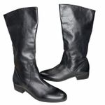 Markon Sandusky Boots 8 Black Leather Mid Calf Pull On Riding Western Equestrian Photo 1