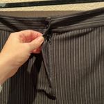 Chico's Chico’s Black Striped Straight Leg Pants Slacks Size 2 or 12 Photo 2