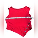 SheIn Boat Neck Asymmetrical Top With Button Detail Size L Photo 3