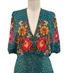 Anthropologie Bl-nk London The Tatiana Kaftan Dress Floral Print Green One Size Photo 3