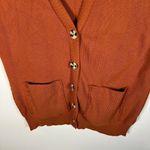 Free People  Oakleigh Ribbed Sweater Vest‎ Womens Sz S Cardigan Burnt Orange Boho Photo 3