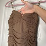 Blush BJ Blush Tan Ruched Mini Dress Photo 2