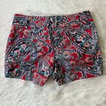 New York & Company Women Paisley Print Shorts Size 0 Pink Photo 5