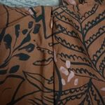 Marine layer  Ryan Midi Slip Skirt Brown Leaf Print Maxi Skirt Size 8 EUC Photo 6