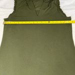 Michael Kors  Olive Green Ruffle Trim Sleeveless Dress Size M Photo 6