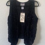 Vintage Black Beaded Sleeveless Vest Brand New Size M Size M Photo 0