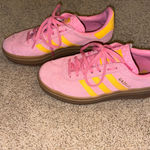 Adidas  Women's Vibrant Pink and Yellow Sneakers Photo 1