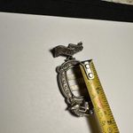 Frame Signed Danecraft I Love My Cat Photo  Kitty Bowl Brooch Pin Pewter Tone Photo 6