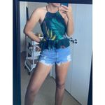 Patrons of Peace  Smocked Halter Peplum Tropical Tank | M Photo 1