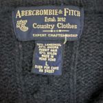Abercrombie & Fitch Navy V-Neck Sweater Lambswool Angora Nylon Blend Size Large Photo 3