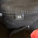 7 For All Mankind Black Faux Leather Coated Skinny Jeans Size 34 Photo 5