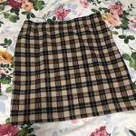 SheIn brown plaid mini skirt Photo 2