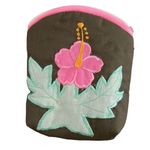 Handcrafted Hibiscus Tropical Leaf Coin Purse Wallet NEW Photo 0