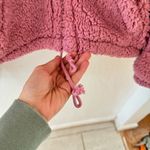 PacSun  Pink Teddy Sherpa Floral Zip Up Puffer Bomber Jacket Size Small Photo 8