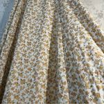 Moon River Cream Yellow Floral Print Lace Corset Midi Dress Small Brunch Girly Photo 7