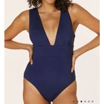 ANDIE The Mykonos One Piece LT Swimsuit Navy size M NWT minimalist long torso Photo 0