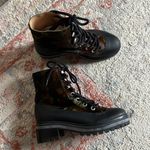 Schutz  Camo Combat Boots Size 6B Calf Hair Black Green Waterproof Lace Up Photo 1