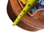 Handmade Embroidered Leather Satchel Handbag Tooled Bohemian Hippie Southwestern Photo 10