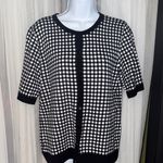 Christopher & Banks Black and White Checkered Cardigan Photo 0