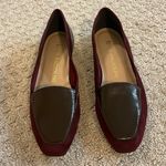 Enzo Angiolini NWOT- Enzo Angliolini Liberty Burgundy Suede & Black Patent Detail Loafer Flats Photo 1