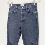 AGOLDE  Nico High Rise Slim Jeans in Cassette Black Distressed Knees Size 26 Photo 3