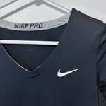 Nike Pro Black v-neck shirt Women's size M Photo 1