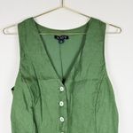 J.Crew  Slim Fit Linen Vest Green Size 10 Photo 5