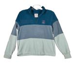 Ivory Ella  Shirt‎ Womens Medium Blue Colorblock Quarter Zip Workout Athleisure Photo 1