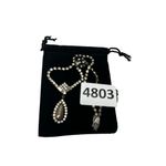 Special occasion clear rhinestone bridal/prom/ rhinestone necklace with pearl pe Silver Photo 6